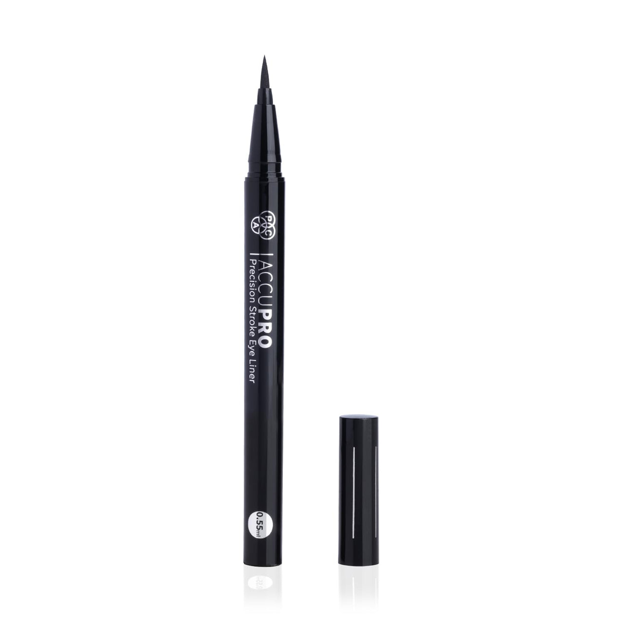 PAC AccuPro Liquid Eyeliner | 24H Longlasting Waterproof & Smudgeproof | Quick Drying & Matte Black | Micro Felt Tip Pen Eyeliner