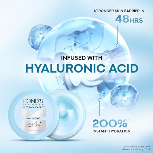 POND'S BB+ Cream, Instant Spot Coverage + Light Make-up Glow, Natural 18g,POND'S Super Light Gel Oil Free Face Moisturizer 50 g | With Hyaluronic Acid & Vitamin E for Fresh