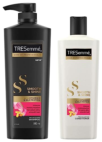TRESemme Smooth and Shine Shampoo, 580ml & TRESemme Smooth & Shine Conditioner, 340 ml