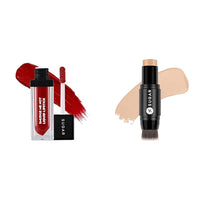 SUGAR Cosmetics Smudge Me Not Mini Matte Liquid Lipstick|Lasts Upto 12 Hrs | Transferproof&Waterproof&Sugar Ace Of Face Foundation Stick With Brush | Lasts 24Hrs | Full Coverage Foundation For Women