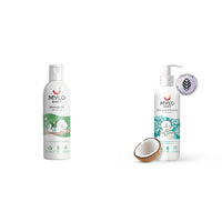 Mylo Baby Massage Oil (200 ml) & Mylo Baby Body Wash and Shampoo 200 ml | Dermatologically Tested | Made Safe Certified | Gentle Cleansing Head-to-Toe | Tear Free Formulation | Dermatologically Tested