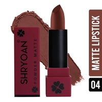 Shryoan Powder Matte Lipstick with Moisturizing and Hydrating Formula | For Every Day Use (3.2g) (Shade-04, Shade-04)