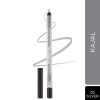 Seven Seas Double Intense Non Transfer Gel Kajal 24hr Stay Water Proof, Smudge Proof Longlasting Formula (Gold, Silver_Combo2) (1.5g each)