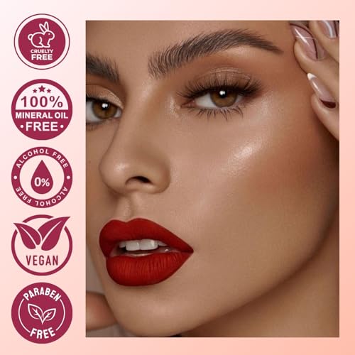 Lakyou Beauty Color Secrets | Non-Transfer Matte Lipstick | Bold Red | Long Lasting Wear | 4g | (B14(Nudit))