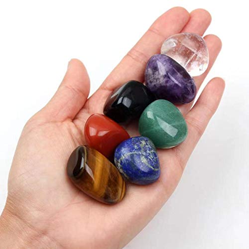 Yunoun Chakra Stones Healing Crystals，Crystal Therapy, Meditation, Reiki - 7 Chakra Set 7 pcs