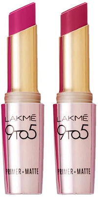 Lakmé 9To5 Primer + Matte Lip Color Mp4 Plum Pick & Lakmé 9To5 Primer + Matte Lip Color Mp5 Maroon Mix