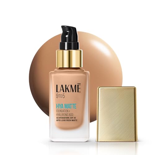 Lakmé 9to5 Hya Matte Foundation + Hyaluronic Acid Neutral Medium - 25ml