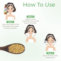 Khadi Mauri Herbal Fenugreek (Methi) Face Wash - Anti Pigmentation - Herbal and Ayurvedic - 210 ml