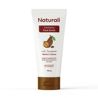 Naturali Exfoliating Face Scrub With Walnut & Cocoa | Deeply Hydrates Skin | Nourishes Dry Skin | Paraben & Mineral Oil Free | 100g