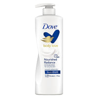 Dove Body Love Nourished Radiance Body Lotion For Very Dry Skin 48hrs Moisturisation Paraben Free with Plant Based moisturiser Soft Radiant Skin 400ml