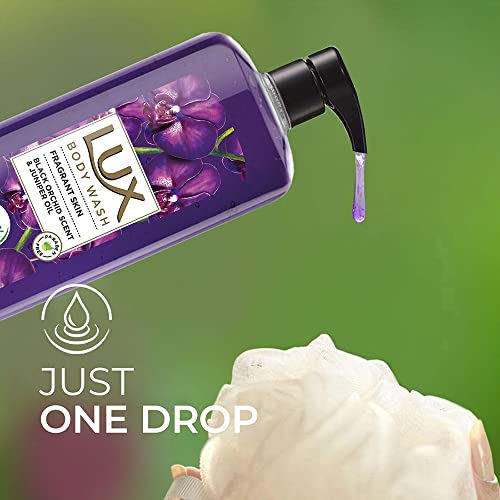 Lux Body Wash Fragrant Skin Black Orchid Scent & Juniper Oil Supersaver Xl Pump Bottle With Long Lasting Fragrance, Glycerine, Paraben Free, Extra Foam, 750 Ml