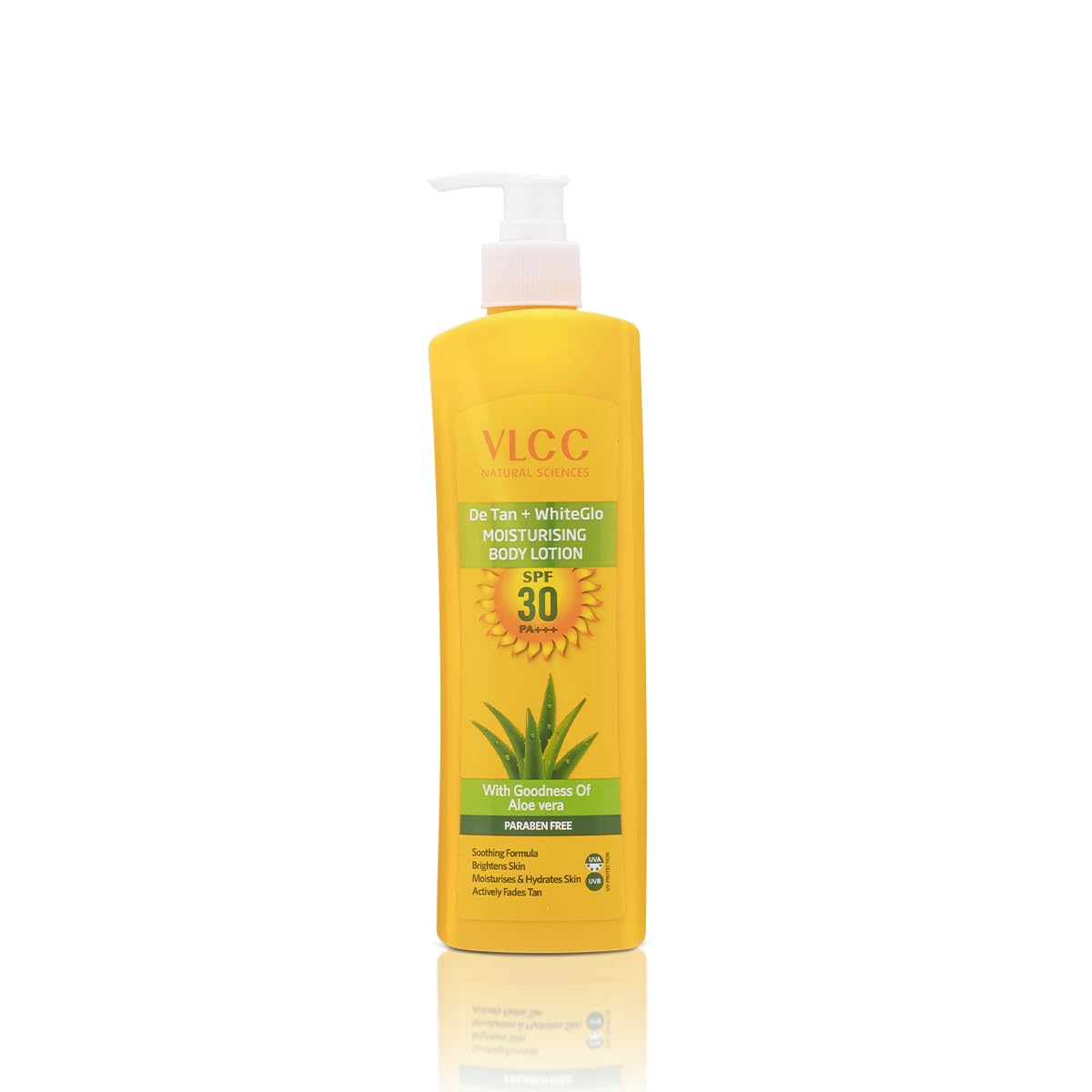 VLCC DeTan + WhiteGlo Moisturising Body Lotion SPF 30 PA+++ - 350ml | Brightens and Moisturises skin | With Cocoa, Shea Butter, Aloe Vera, and Almond Oil.