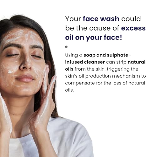 RE' EQUIL Oil Control Face Wash | Soap & Sulphate Free Face Wash with Zinc PCA | Controls Excessive Oil Production | For Oily Acne Prone Skin | 200 ml