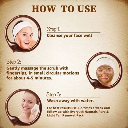 Everyuth Naturals Pure And Light Tan Removal Scrub And Tan Removal Pack Chocolate And Cherry 50 gm Each (Pack Of 2)