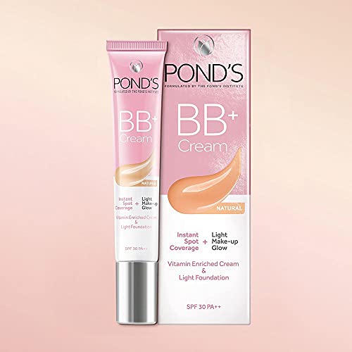 POND'S BB+ Cream, Instant Spot Coverage + Light Make-up Glow, Natural 18g