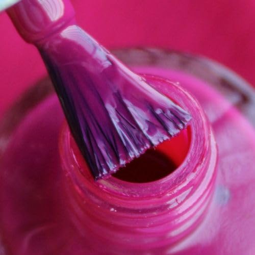 DeBelle Gel Nail Lacquer Camellia Berry(Dark Pink Nail Paint) | Long Lasting, Non UV Gel Finish | Seaweed Enriched & Chip Resistant, 8ml