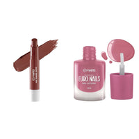 MARS Matte Super Stay Lipstick | Up to 12 Hours Long Lasting | Smudge Proof and Waterproof Lipstick for Women (2.6 gm) (12-SINFUL) EURO Nail Lacquer (6.0 ml) (Shade-14)