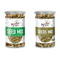Berries And Nuts Premium Roasted Seeds Mix 200 Grams & Salted Seeds Mix 200 Grams Combo | 400 Grams