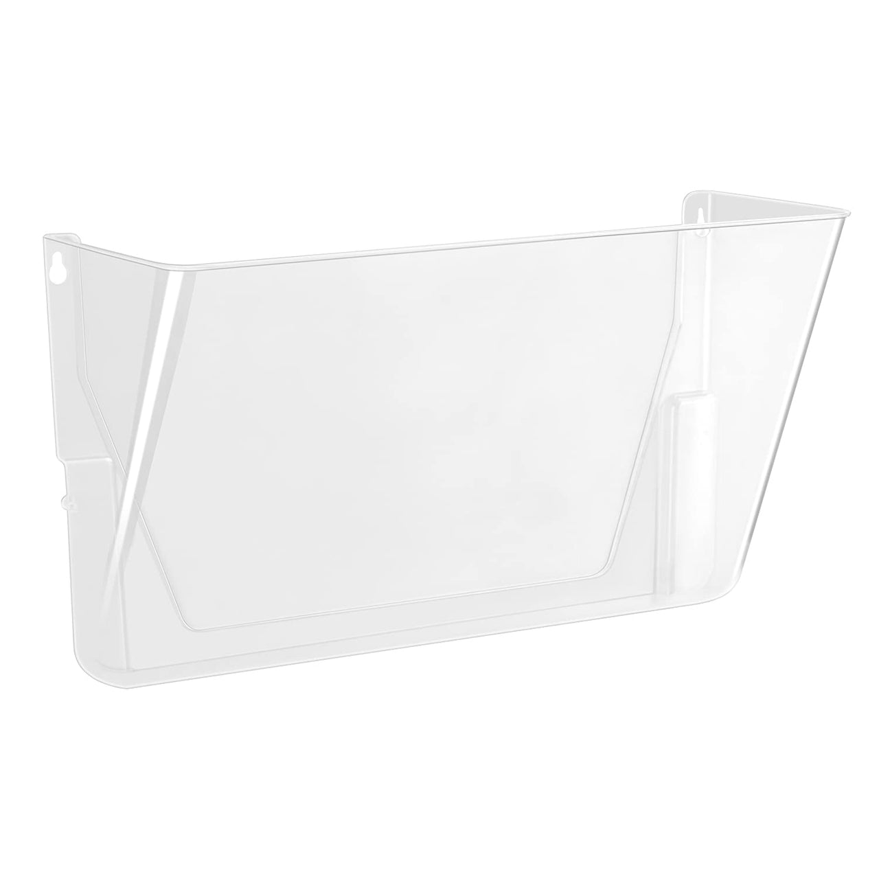Basics Expandable Plastic Wall Pockets, File Organizer, Stackable, Letter Size, 1-Pocket, Clear