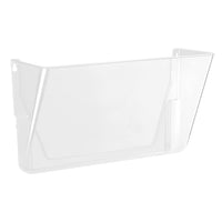 Basics Expandable Plastic Wall Pockets, File Organizer, Stackable, Letter Size, 1-Pocket, Clear