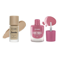 MARS High Coverage Liquid Matte Foundation | Blemish Free & Blendable Foundation For Makeup (40Ml) (Shade-04, All) EURO Nail Lacquer (6.0 ml) (Shade-14)