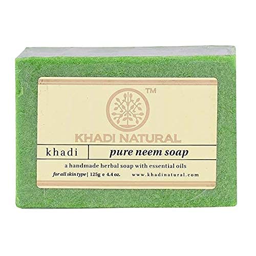 Khadi Naturals Ayurvedic handmade bathing soap Bar Combo Natural Soap Set 125 g (Pack of 10) With Free Loofah