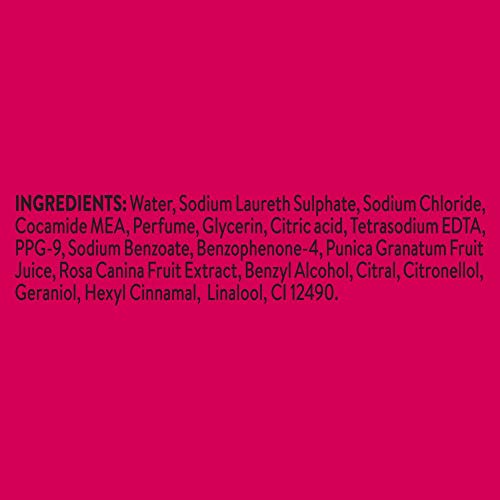 Pears Naturale Brightening Pomegranate Body Wash 250 ml, 100% Natural Ingredients, Liquid Shower Gel with Rose Extract for Glowing Skin - Paraben Free (Pack of 3)