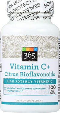 365 Everyday Value, Vitamin C + Citrus Bioflavonoids, 100 ct