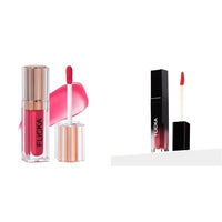 FLiCKA Shimmery Affair Lip Gloss 6 Gin Baby Pink 5ml Set and Attack Liquid Matte Lipstick For Women| Transfer Proof, Smudge Proof, NonSticky, Creamy Lightweight Lipstick For Women, 24 Rush Crush, 7ml