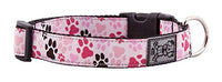 RC Pets 1 Inch Adjustable Dog Clip Collar, Large, Pitter Patter Pink