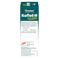 Himalaya Koflet-H Hot Drink | Ginger Flavor | Pack of 10 Sachets | Relief from Cough and Cold Symptoms | Contains Honey | Has Goodness of Herbs