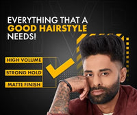 Urbangabru Hair Volumizing Powder 10 GM & Beard Color - Natural Heena Powder 70 GM - Men's Grooming Combo Kit