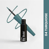 FLiCKA Be Bold Eyeliner 04 Turquoise - Waterproof, Smudge-Proof Liquid Eyeliner for Bold & Stunning Eye Looks