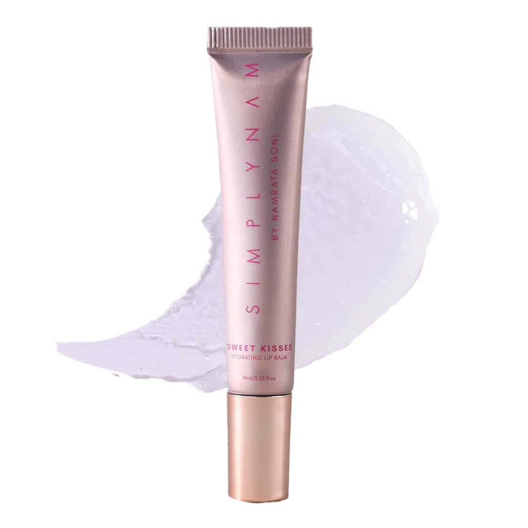 SIMPLYNAM Simply Nam Sweet Kisses Hydrating Lip Balm - Sugar (Clear)| Vegan| Hydrating| Jojoba Oil| 3-in-1 Formula| Unisex
