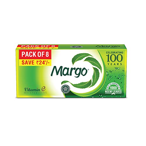 Margo Original Neem Soap | With Goodness of 1000 Neem Leaves | Infused with Vitamin E for moisturising- 125gm Pack of 16