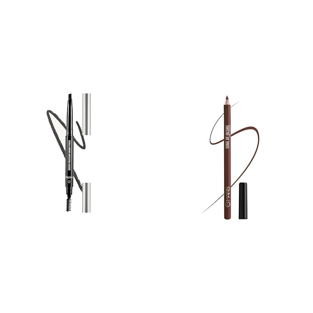 MARS Micro Precision Brow Pencil with spoolie | Retractable & Easy Glide | Long Lasting & Natural f,MARS Matte Liner | One Swipe Smooth Application | Long Lasting Lip Pencil | (1.6gm) (14-Choco Butte