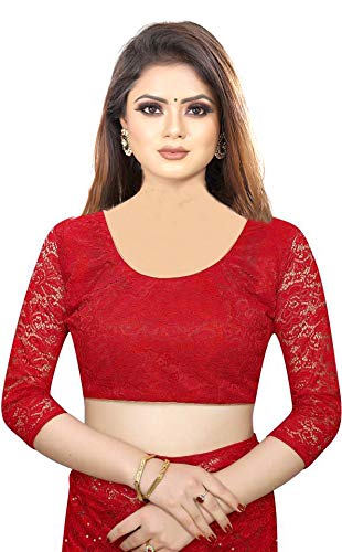 Avantika Fashion Women's  Jacquard Russell Net Saree With blouse piece