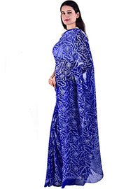 Lavangi Women's  Lucknow Chikankari Tepchi Work Georgette Saree