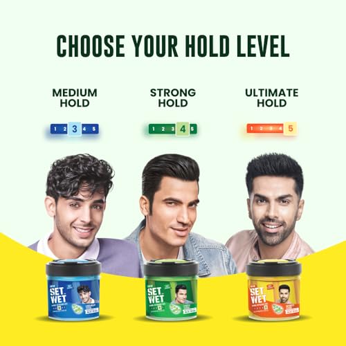 Set Wet Styling Hair Gel for Men - Sport Extreme, 250gm | Extreme Hold, High Shine |For Short to Medium Hair| No Alcohol, No Sulphate