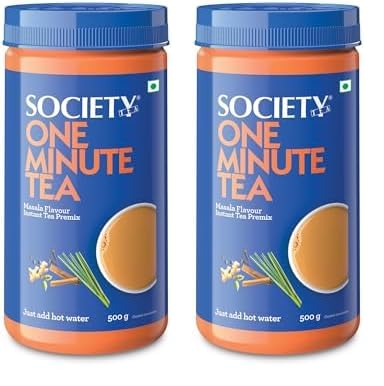Society Tea Society OMT Masala Instant Tea Premix 500G Jar (Pack of 2)