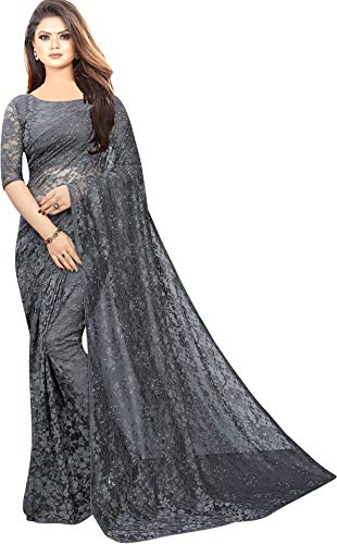 Avantika Fashion Women's  Jacquard Russell Net Saree With blouse piece