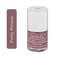 DeBelle Gel Glossy Finish Nail Polish Pretty Petunia (Rust Mauve) 8 Ml - Enriched With Natural Seaweed Extract, Cruelty Free, Toxic Free