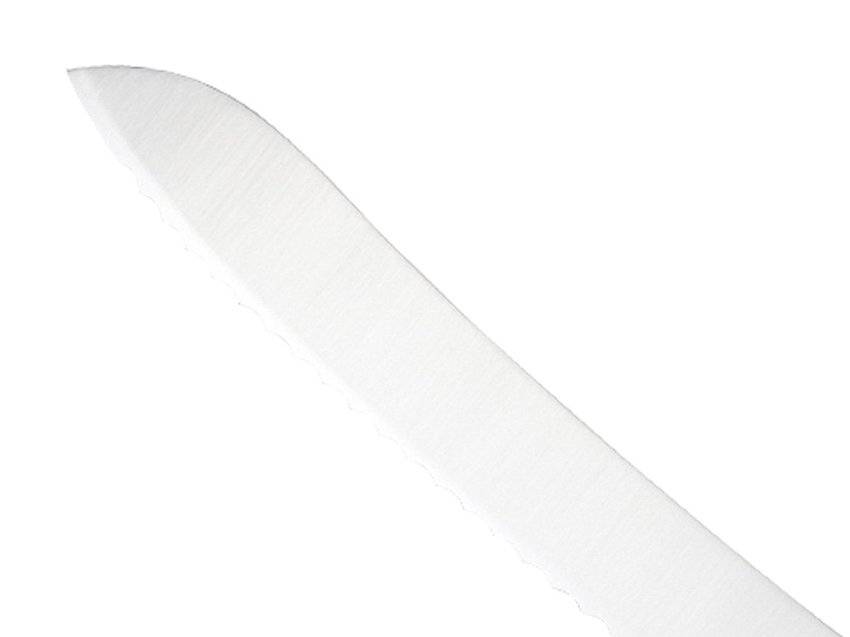 Mercer Culinary M23890 Millennia Black Handle, 9-Inch Offset Wavy Edge, Bread Knife