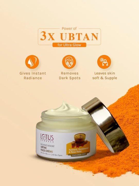 Lotus Herbals Radiance Boost Ubtan Face Cream 50gm, Boost Ubtan Face Wash 100gm set of 2