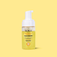 SOKU Instant Glow Foaming Facewash for Deep Cleansing | Enriched With Alpha Arbutin, Papaya & Kale Extract for Instant Brightening | Gentle Cleanser for Men & Women | Sulphate & Toxin Free