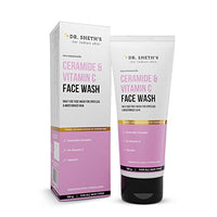 Dr. Sheth's Ceramide & Vitamin C Brightening Face Wash | Gently Cleanses, Hydrates & Reduces Dark Spots | For Normal, Oily & Combination Skin | For Men & Women | 100 mL