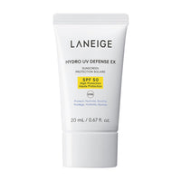 LANEIGE Hydro UV Defense Sunscreen EX SPF 50+ | Broad Spectrum | Moisture Based Sunscreen | Light & Non-Greasy | No White Cast | Soothing Hydration | Suitable for All Skin | For Men & Women | 20ml