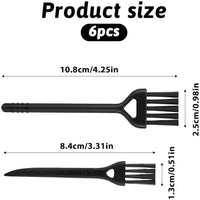 Anti Static ESD Brush for PC Lab Cleaning Brush for Keyboard, Electronics Cleaner Brushes Computer Keyboard, Small Portable Cleaning Kit for Printer Cleaner Gap Vent Track Narrow Space - 6pcs