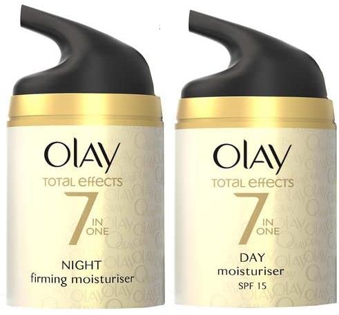 Olay Total Effects Slay All Day Pack - Day Cream 50gm + Night Cream 50 gm| Fights 7 Signs of Ageing | With Niacinamide and Green Tea Extracts | Normal, Oily, Dry, Combination Skin | Pack of 2