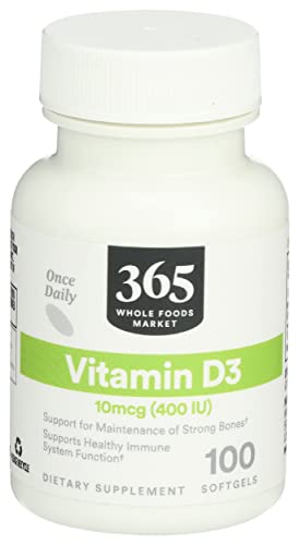 365 Vitamin D3 400 IU, 100 Softgels
